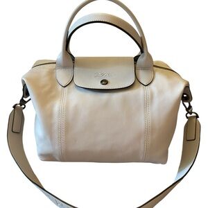 Longchamp Cream Satchel Bag